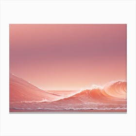 Pink Ocean Wave Canvas Print