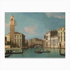 Venice Entrance To The Cannaregio, Canaletto Canvas Print