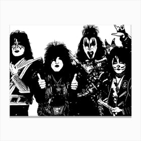 Kiss Band Music Rock N Roll Canvas Print