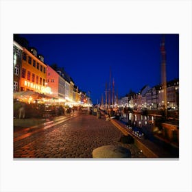 Copenhagen At Night Canvas Print