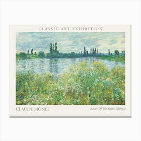 Banks Of The Seine, Vetheuil, Claude Monet Poster Canvas Print