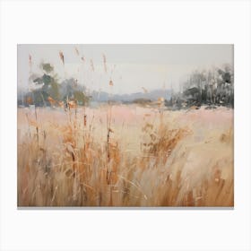 Country Flower Field Painting Canvas Print