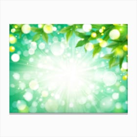 Decorative Spot Green Illumination Holiday Bright Snowflake Highlight Festive High Coloured (31) Canvas Print