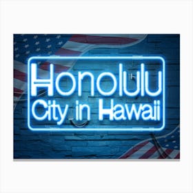 Honolulu City In Hawaii Canvas Print