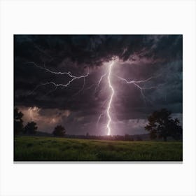 Lightning Bolt In The Sky Canvas Print