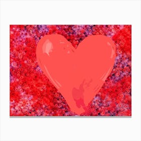 Heart On A velvety Background Canvas Print