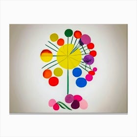 Spring Flower Bauhaus Canvas Print