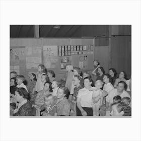 Mothers And Children Watching Program By Schoolchildren At End Of Term, Fsa (Farm Security Administration) Labor Canvas Print