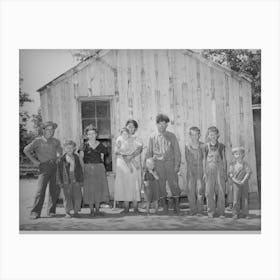 Family Of Agricultural Day Laborer, Former Oil Worker And Coal Miner,The Family Lives In This Two Room Shack In Mcintos Canvas Print