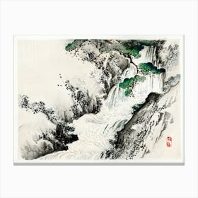 Waterfall, Kōno Bairei Canvas Print