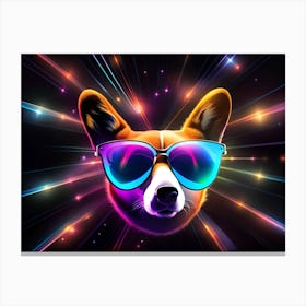 Corgi In Sunglasses 15 Canvas Print