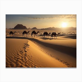 Desert Caravan Canvas Print