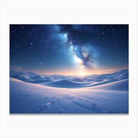 Night Sky With Milky Canvas Print