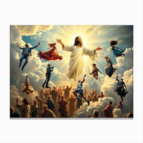 Jesus Rapture Ai Canvas Print