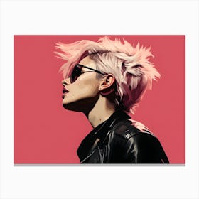 Girl With Pink Hair 2 Canvas Print