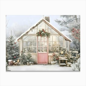 Christmas Greenhouse Canvas Print