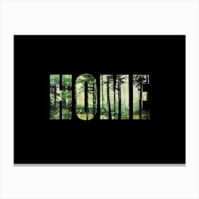 Home Poster Vintage Forest Photo Collage 1 Canvas Print