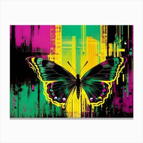 Butterfly On The Wall Canvas Print