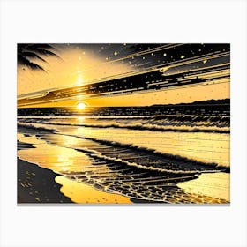 Sunset On The Beach 2 Canvas Print