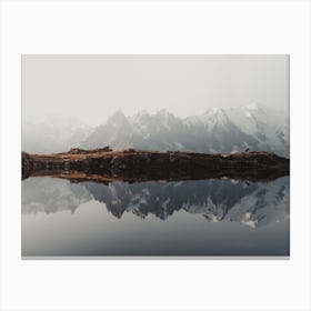 Mountain Reflection In Lake Canvas Print