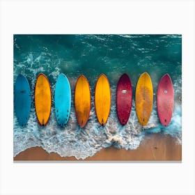 Surfboards On The Beach 7 Canvas Print