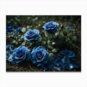 Blue Roses 1 Canvas Print