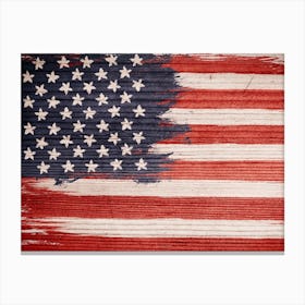 Vintage American Flag Canvas Print
