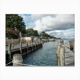 Dock At The Harbor Canvas Print