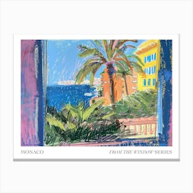 Monaco From The Window Series Poster Painting 1 Canvas Print
