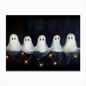 Ghosts In A Row Canvas Print