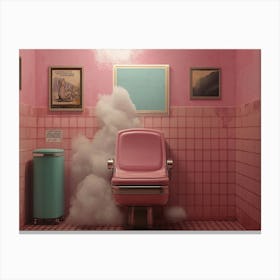 Pink Bathroom Canvas Print