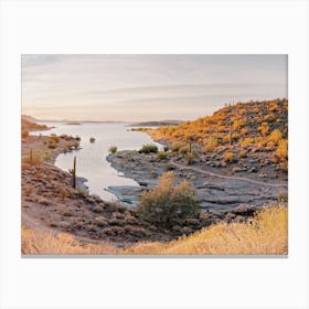 Desert Lake Sunrise Canvas Print