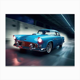 56 Aqua T Bird Canvas Print