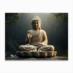 3d Image Of A Buddha 1 Canvas Print