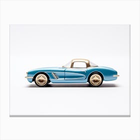 Toy Car 55 Corvette Blue Canvas Print