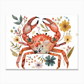 Little Floral Crab 3 Canvas Print