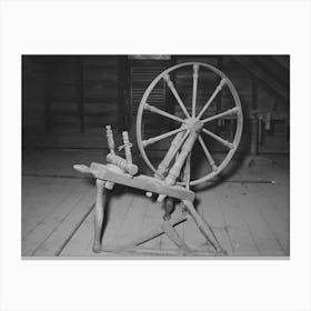 Spinning Wheel In Attic, Cajun Farm Home, Crowley, Louisiana By Russell Lee 1 Canvas Print