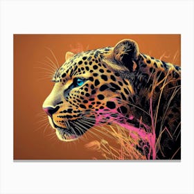 Leopard In The Grass Canvas Print