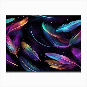 Colorful Feathers 2 Canvas Print