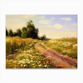 Road In The Meadow Canvas Print