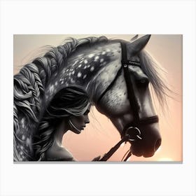 Creative Horse Beauty Illustration Nr 125 Canvas Print