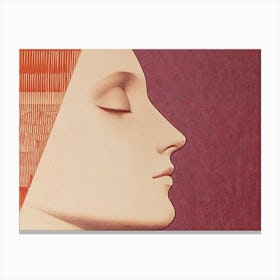 Woman'S Face Vintage Collage Canvas Print