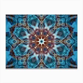 Alcohol Ink Abstraction Pattern Deep Blue Canvas Print