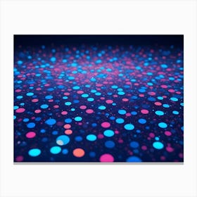 Abstract Background With Bokeh Circles In Shades Of Pink, Blue, And Purple, Creating A Dreamy And Festive Atmosphere Canvas Print