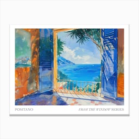 Positano From The Window Series Poster Painting 4 Canvas Print