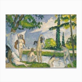 Bathers 1874, Paul Cezanne Canvas Print