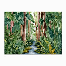 Jungle Stream Canvas Print