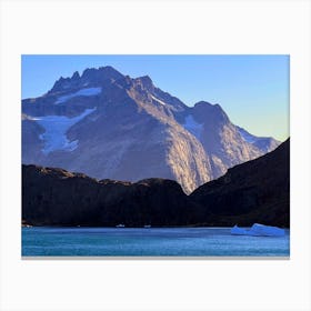 Icebergs And Mountains (Greenland Series) 1 Canvas Print