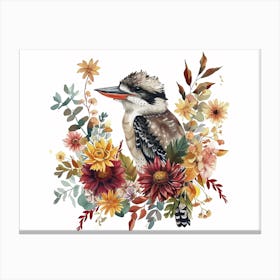 Little Floral Kookaburra 3 Canvas Print