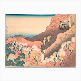 Groups Of Mountain Climbers , Katsushika Hokusai Canvas Print